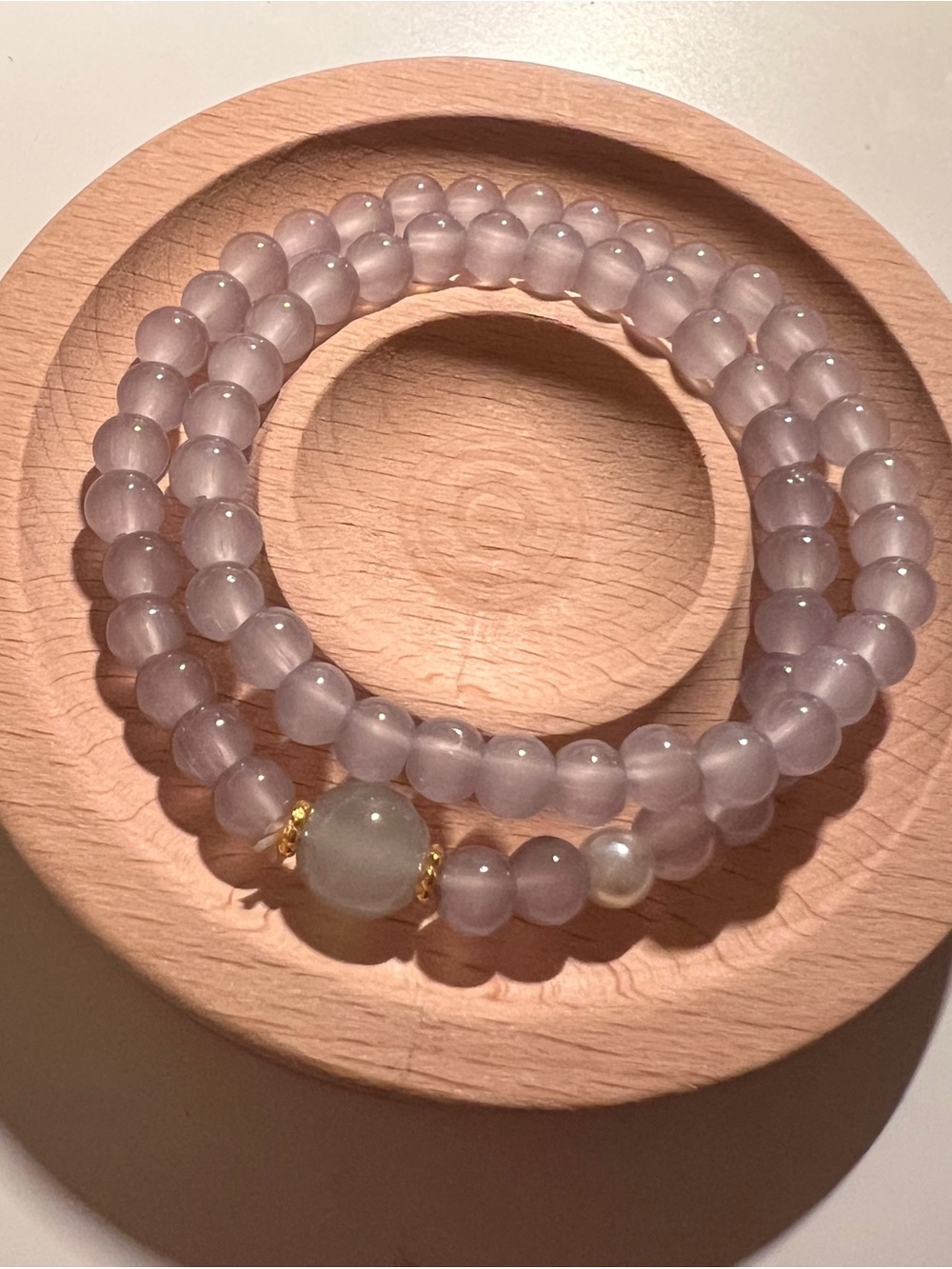 Elegant Lavender Bead Wrap Bracelet - Women Jewelry